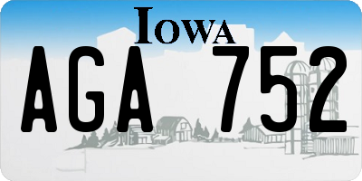 IA license plate AGA752