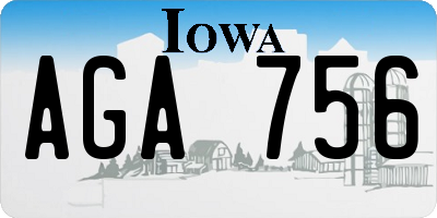 IA license plate AGA756