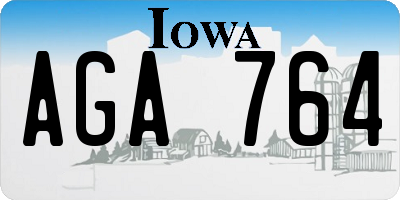 IA license plate AGA764