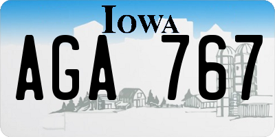 IA license plate AGA767