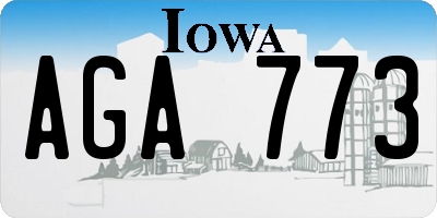 IA license plate AGA773