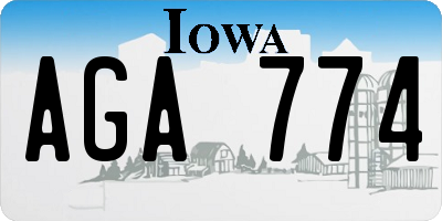 IA license plate AGA774