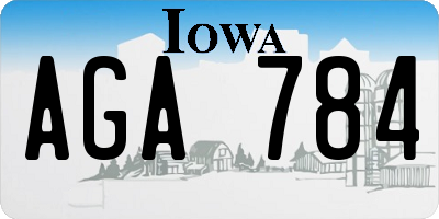 IA license plate AGA784