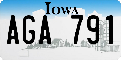 IA license plate AGA791