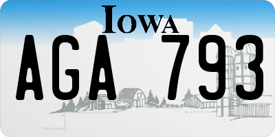 IA license plate AGA793