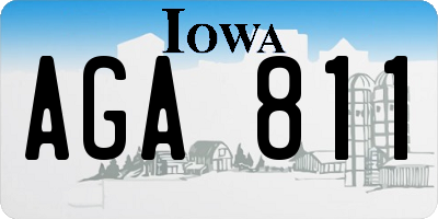 IA license plate AGA811