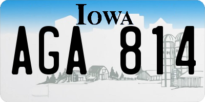 IA license plate AGA814