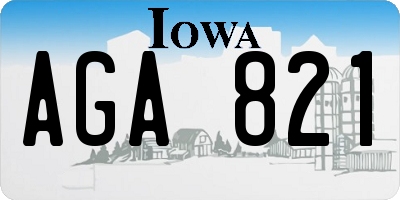 IA license plate AGA821