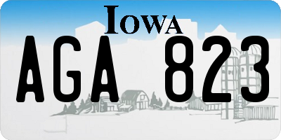 IA license plate AGA823