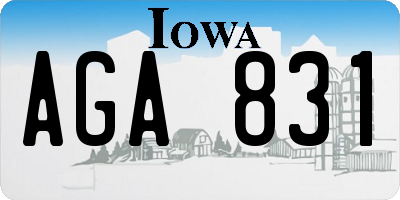 IA license plate AGA831