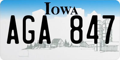 IA license plate AGA847