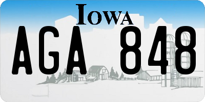 IA license plate AGA848