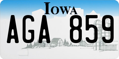 IA license plate AGA859