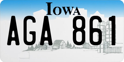 IA license plate AGA861