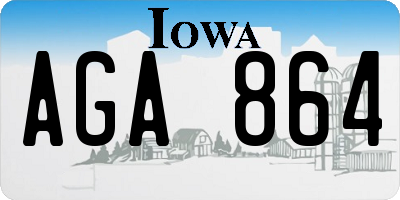 IA license plate AGA864