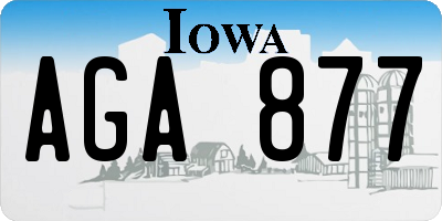 IA license plate AGA877