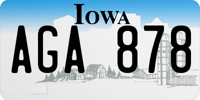 IA license plate AGA878
