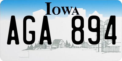 IA license plate AGA894