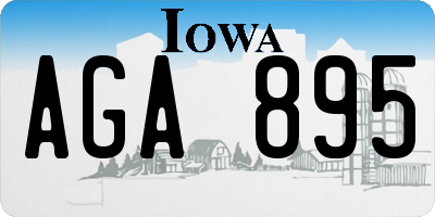 IA license plate AGA895