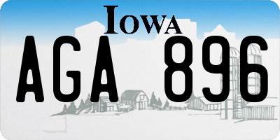 IA license plate AGA896