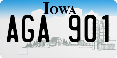 IA license plate AGA901