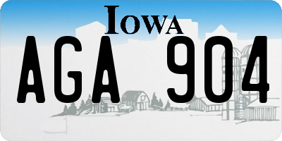 IA license plate AGA904