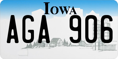 IA license plate AGA906