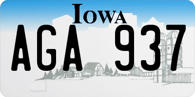 IA license plate AGA937