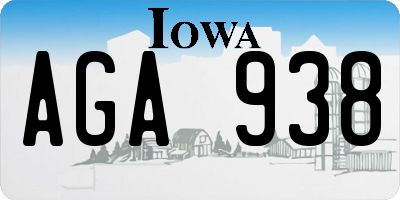 IA license plate AGA938