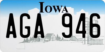 IA license plate AGA946