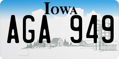 IA license plate AGA949