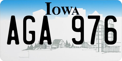 IA license plate AGA976