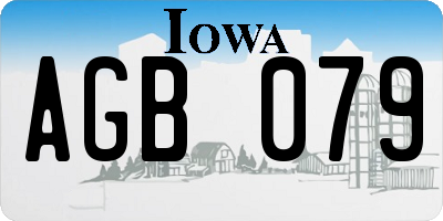 IA license plate AGB079