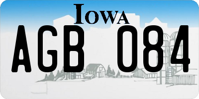 IA license plate AGB084