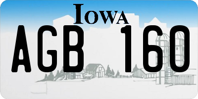 IA license plate AGB160
