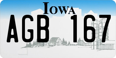IA license plate AGB167