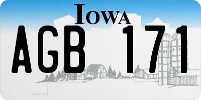 IA license plate AGB171
