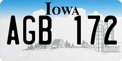 IA license plate AGB172