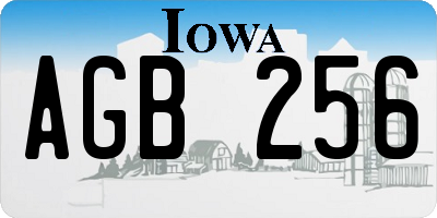 IA license plate AGB256