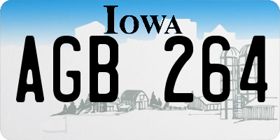 IA license plate AGB264