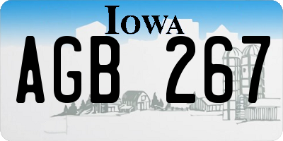 IA license plate AGB267