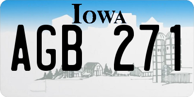 IA license plate AGB271