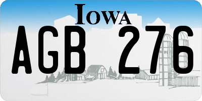 IA license plate AGB276