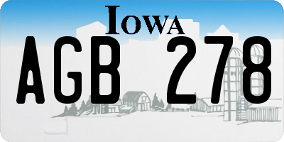 IA license plate AGB278