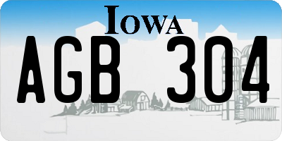 IA license plate AGB304