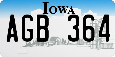 IA license plate AGB364