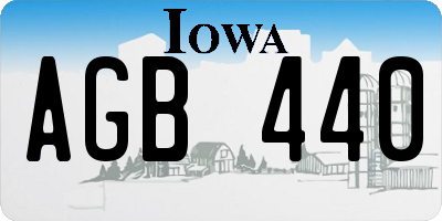 IA license plate AGB440