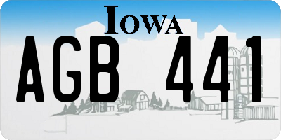 IA license plate AGB441
