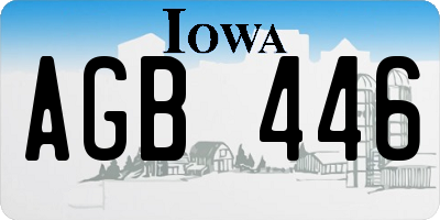 IA license plate AGB446