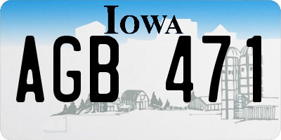 IA license plate AGB471